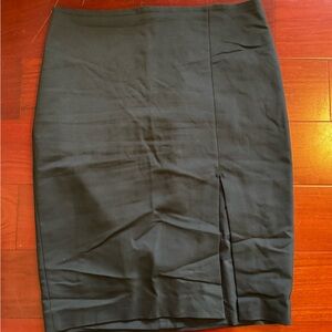 Classic Green Pencil Skirt with a Slit